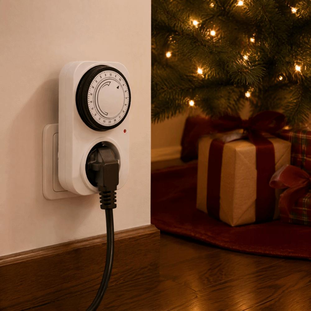 Energy Saveing French Mechanical Timer Socket Mechanical Outlet Protector OFF/ON Appliance