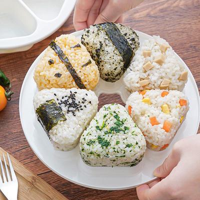 Форма для суши своими руками, треугольный рисовый шарик, ланч-бокс, шарик для риса с луком, пресс для еды, треугольная форма для приготовления суши, набор для суши, кухонные принадлежности