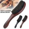Wave Brush Men Styling Wooden Beard Brush Bristle Hair Brush Beard Styling Accessory for Home Salon Travel