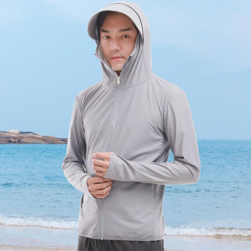 Унисекс Летняя одежда Ice Silk с защитой от ультрафиолета: Дышащая и модная защита от солнца для рыбалки.