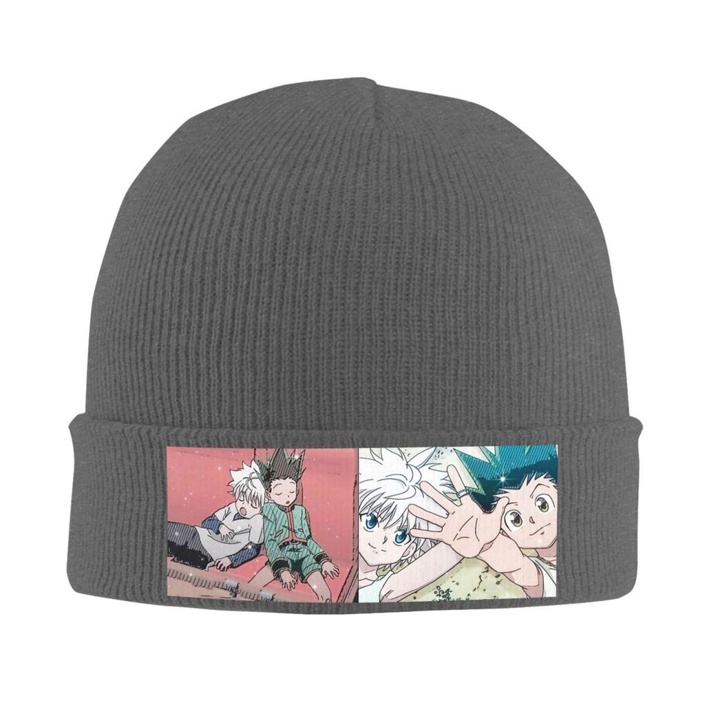 Gon And Killua HXH Hunter x Hunter Warm Knitted Cap Hip Hop Bonnet Hat Autumn Winter Outdoor Beanies Hats for Unisex Womenx Adult
