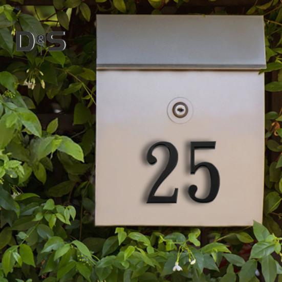 House Door Number Punch Free Self-adhesive Rustproof Corrosion Resistant Easy Installation Garden Door Address Number