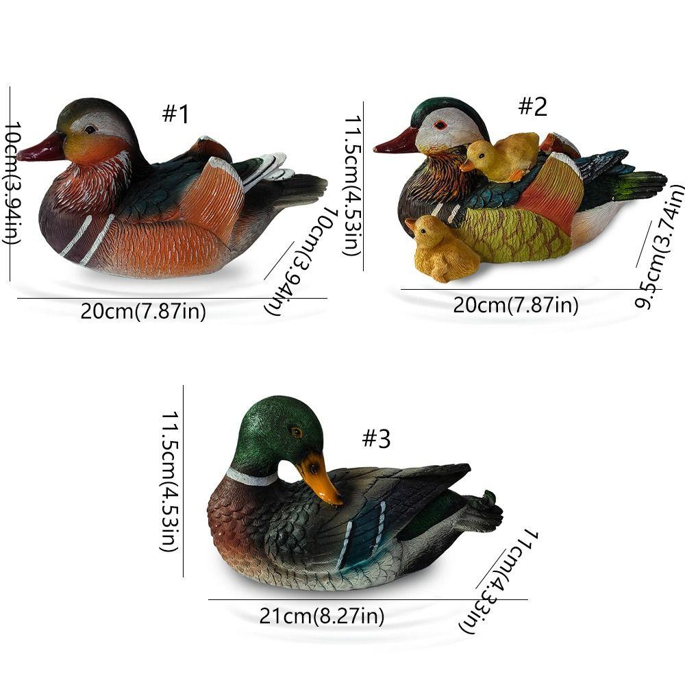 Прочная Реалистичная Статуэтка Мандаринки Смола Милая Искусственная Статуэтка Утки Плавающая Скульптура Лебедя Аквариум