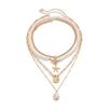 Bohemian Style Conch Clavicle Chain Pearl Starfish Choker Fashion Shell Multilayer Necklace  Girls