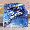 Gundam Anime Flannel Blanket - Soft Warm Perfect for Sofa, Bedding Camping Travel Office Home Decor -QJY