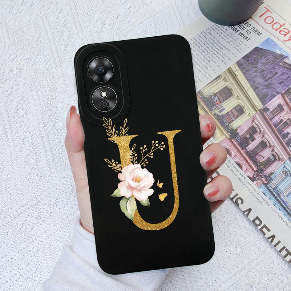 Милый чехол с буквами для OPPO A1 Pro A5 A9 2020 A15 A16 A17 A52 A53, мягкий силиконовый квадратный защитный чехол, бамперы с розовыми буквами для OPPOA17, чехол для телефона