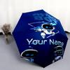 1 PC Automatic Folding Umbrella - ASTRO BOT Custom Name Pattern, Portable & Foldable Design with 8 Ribs, Christmas Birthday Gifts