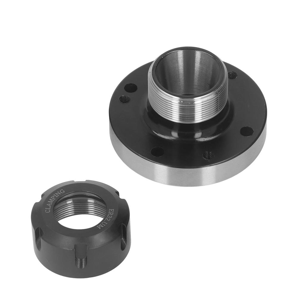Collet Chuck Lathe Collet Chuck Adaptor Carbon Steel 80mm Diamet for CNC Milling Machine Turning Tool