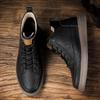 Модные весенние мужские ботинки из натуральной кожи, высокие кроссовки для мужчин, классические туфли для скейтбординга, повседневная обувь, ботинки ручной работы для мужчин