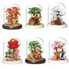 Fun Capybara Garden Puzzle Assembling Building Blocks Simulation Sunflower Rose Lily Immortal Flower Ornament Building Blocks