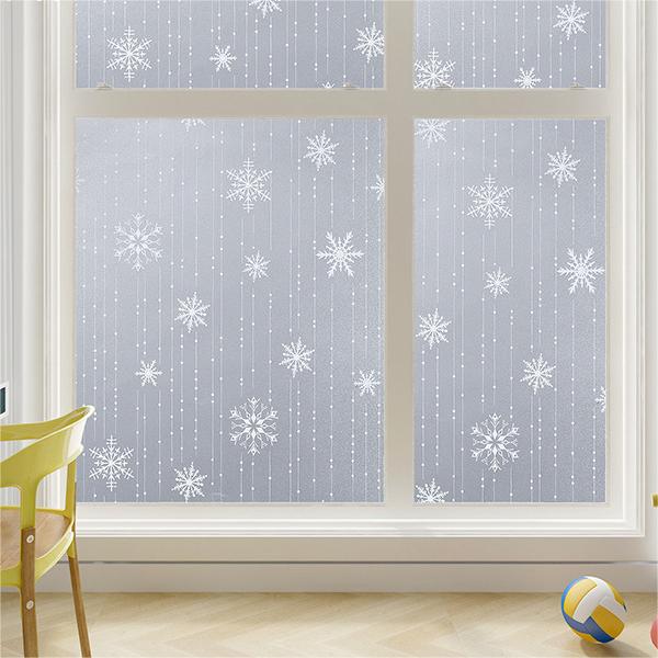 Стекло Оконная пленка Оконная пленка для приватности Матовое окно Винил 3D Декоративные наклейки на окна Неклеящиеся наклейки для ванной комнаты Гостиная