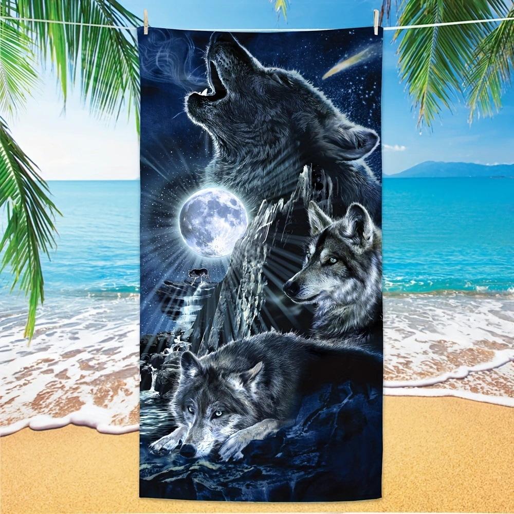 Exotic Floral Print Soft Microfiber Large Towel Water Absorbent For Beach Surf Use