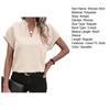 Women Casual Shirt V-Neck Short Sleeve Loose Fit Pullover Tops Office Lady Simple Blouse