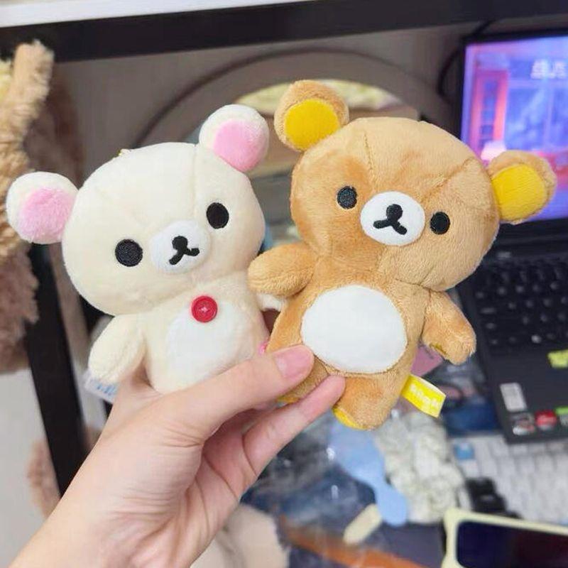 10 см Плюшевые брелоки-медведи Рилаккума Милые Kawaii Брелок-подвеска на сумку Брелок Подвеска на рюкзак Кукла Плюшевая Мягкая Брелок на день рождения Подарок Игрушка