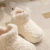 Версия плюшевых хлопковых ботинок, женские зимние новые простые модные плюшевые теплые модные зимние ботинки на толстой подошве, повседневная обувь 2024