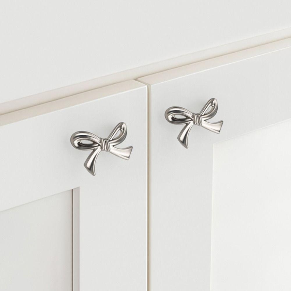 Zinc Alloy Drawer Handle Bow Shape Wardrobe Handle Decorative Cabinet Pulls Home Decor