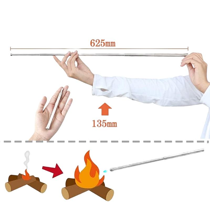 Outdoor Camping Blow Fire Tube Blowpipe Collapsible High Effective Tiny Beach Garden Tool Camping Equipment Blowing Fire Stick