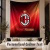 Custom Text Tapestry AC Milan Print Wall Tapestry Indoor Living Room Wall Decor