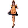 Halloween Adult Pumpkin Dress Lolita Maid Cosplay Costume Anime Party