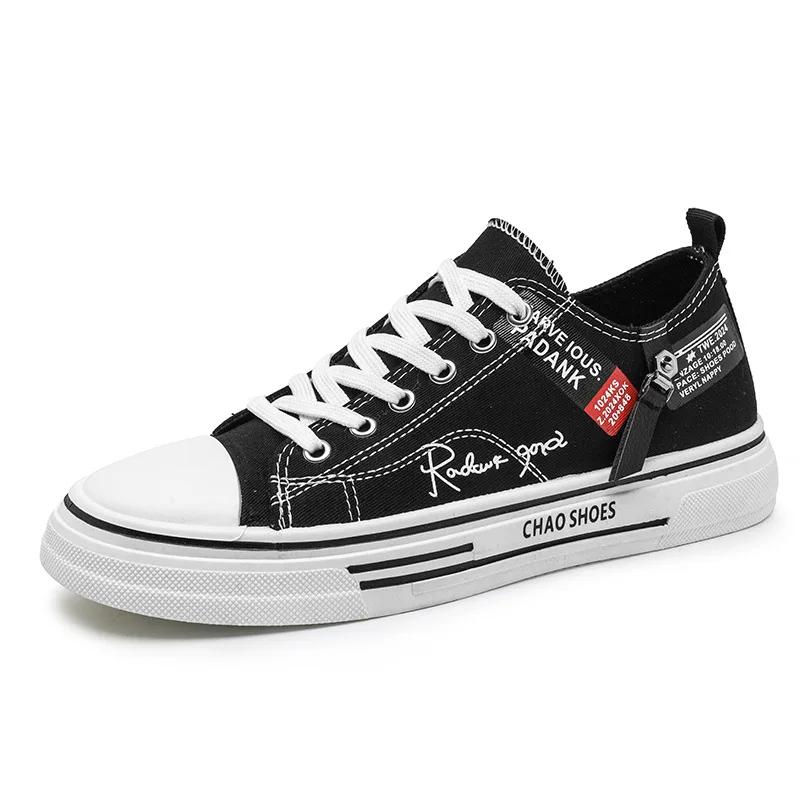 Лето 2025 Новые мужские низкие парусиновые кеды Дышащие Повседневные Универсальные Студенческие Модные Кроссовки для Молодежи