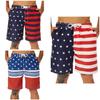 Боксерские шорты, штаны, флаг США, Америка, 3D-принт, боевые тренировки, смешанные боевые искусства, унисекс, мужчины, женщины, быстросохнущие, фитнес, спортзал, спорт, тренировка, повседневная уличная одежда