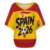 Womens V Neck Short Sleeve Pullover T Shirt Turkey 2026 Letter Print Casual Loose Fit Top for Football Supporters