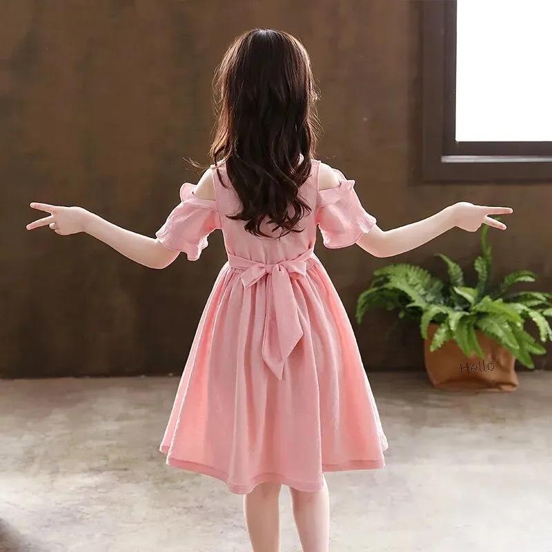 Юбка принцессы с открытыми плечами для девочек – стильный дизайн средней и длинной длины для детей