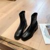 Женские осенние ботинки из натуральной кожи Новые осенне-зимние ботинки на толстом каблуке в стиле ретро, британском стиле, короткие ботинки, повседневные низкие ботинки для женщин