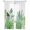 Летние зеленые тропические растения листья шифоновые прозрачные шторы для гостиной спальни украшения дома оконная вуаль тюлевая занавеска