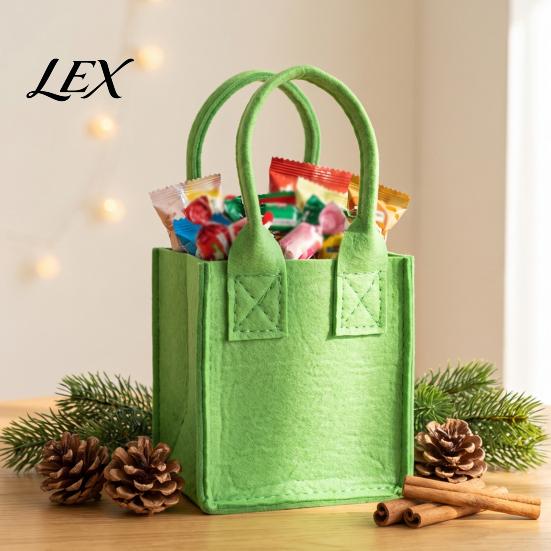 Christmas Eve Apple Packaging Felt Candy Bag, Santa Claus Snowman Patterns Treat Pouch, Large Capacity Holiday Gift Storage Pouch Thickened