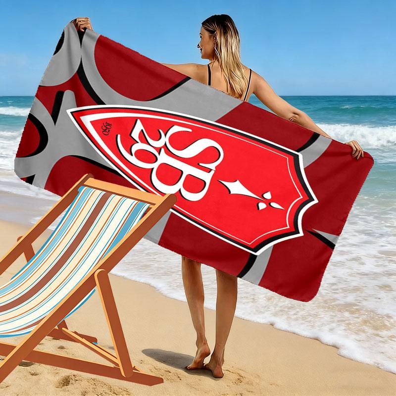 Brest Soul Print Beach Towel, Large Soft Quick Dry Towel for Beach Camping Swimming