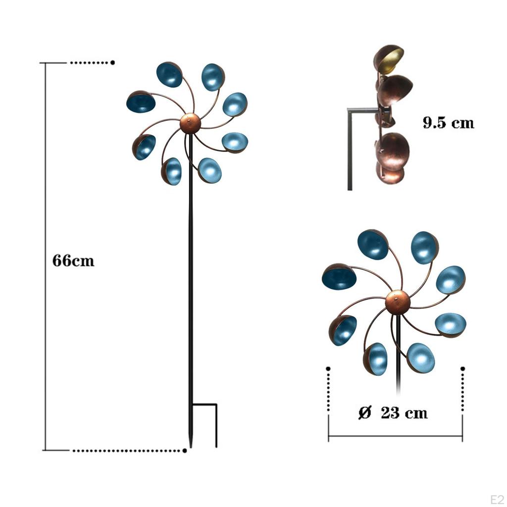 26-дюймовая ветряная мельница, садовый декор, весенняя тропа, украшение для ветра, скульптуры, кол, патио,