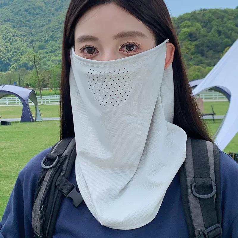 Men's and Women's Sun Protection Mask, Ice Silk Cycling Neck Gaiter, Neck Protector, Summer Essential, Magic Headscarf for Outdoor Hiking and Fishing