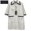 691890 White X Navy Sailor Design Denim Dress Dress 38 whiteUsed