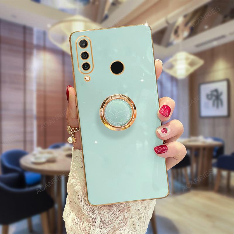 P30lite P30pro Роскошный чехол-держатель с покрытием для Huawei P30 Lite P40 P20 P 20 30 Smart Pro Plus 2019 Подставка Силиконовая задняя крышка