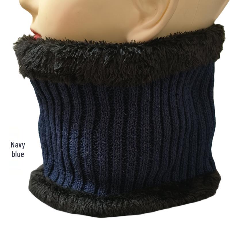 Unisex Thick Velvet Knit Neck Warmer for Cycling - Cozy and Windproof for Autumn and Winter
