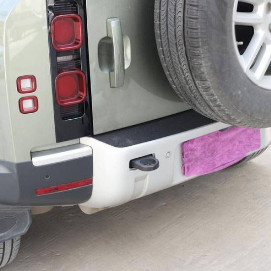 Black PVC Rear Trunk Outer Guard Plate Stickers For Land Rover Defender -23