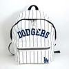 MLB Dodgers LA Backpack (Ivory X Blue) Striped Rucksack Bag