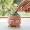 Украшения для цветочных горшков 3D-печать Милый настольный держатель для растений Прочный PLA Домашний декор для суккулентов