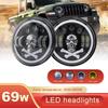 7 Inch Skull RGB LED Headlights Halo Angel Eyes DRL Skull Devil Eye Ghost Round Headlight for Chevrolet C10 Camaro Pickup