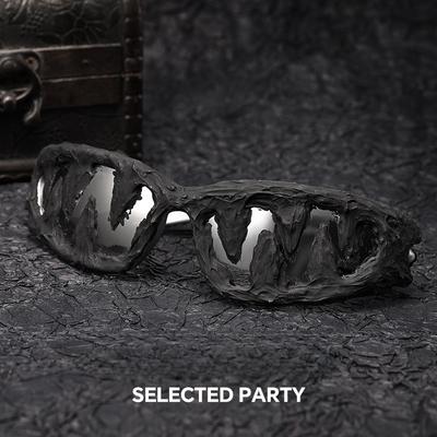 Авангардная личность Авангардные солнцезащитные очки Мужские Темные Ручной работы Venom Вечерние Стильные Очки Тренд Зеркальные Женские Панк Зеркальные Ф