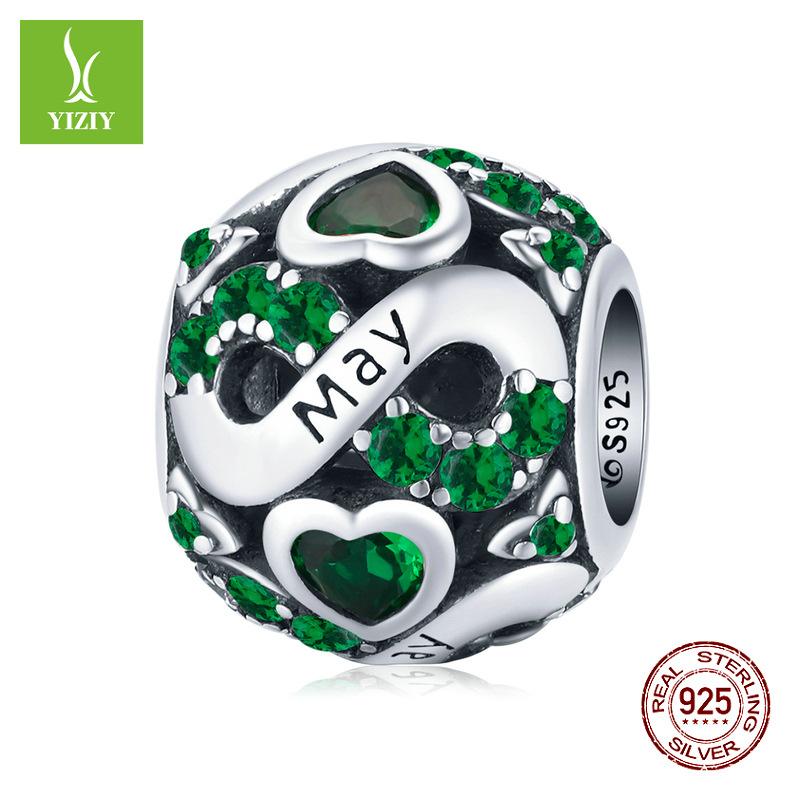 Декабрьский камень рождения Бижутерия из бусин Серебро S925 Созвездие Переводная бусина Bsc508