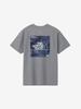North Cut and Sew ES Футболка с квадратным логотипом Смешанный серый M [The Face] Короткий рукав