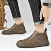 British Style Chelsea Boots Men Ankel Shoes Business Dress Boots New Autumn/Winter Khaki/black Comfortable Chelsea Short Boots