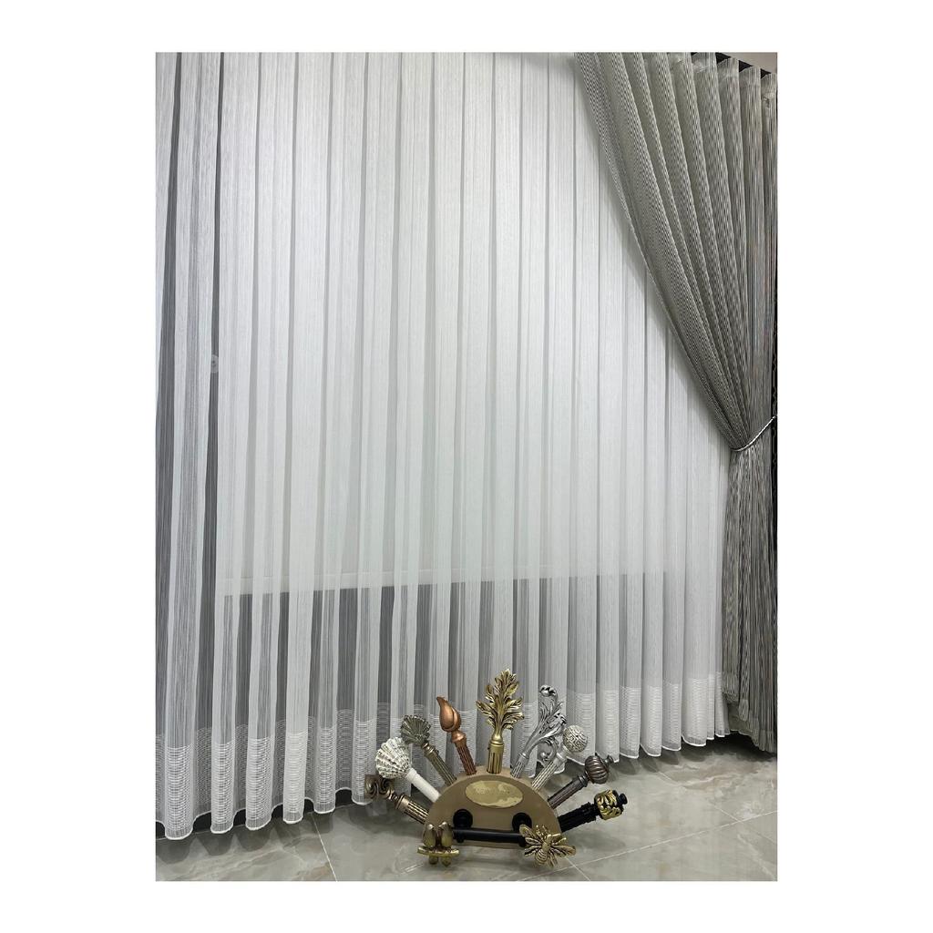 Тюлевая занавеска Ta с естественной каймой, не требующая глажки, плотно плиссированная