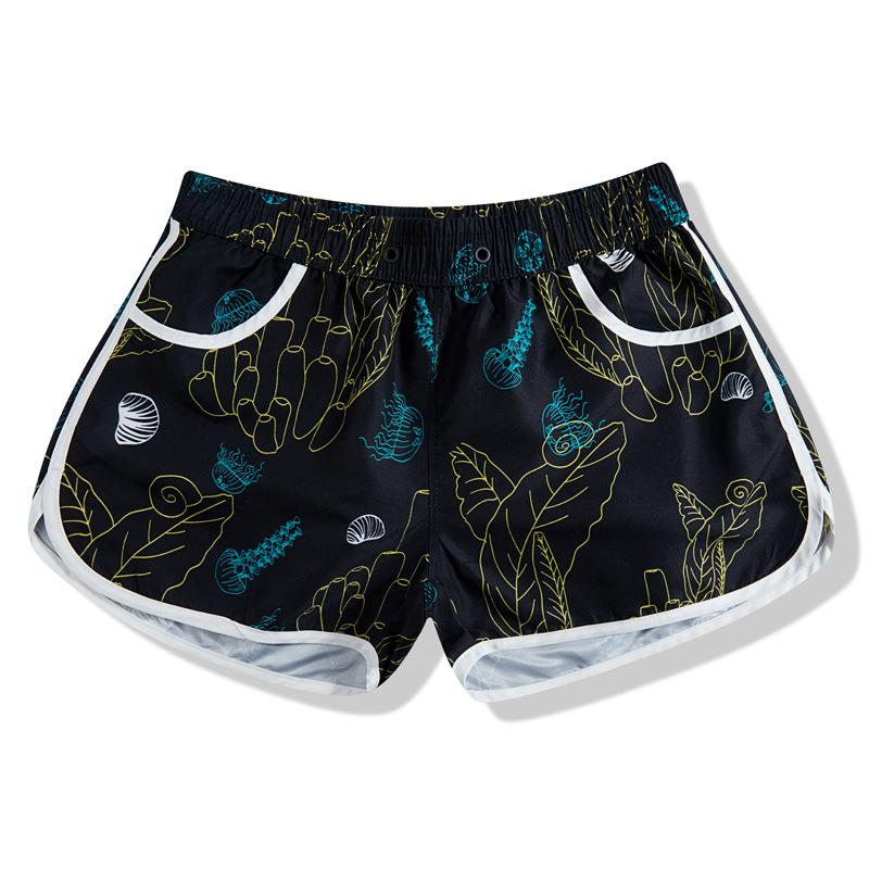 Летние женские повседневные пляжные быстросохнущие шорты, свободные короткие брюки с эластичной резинкой на талии