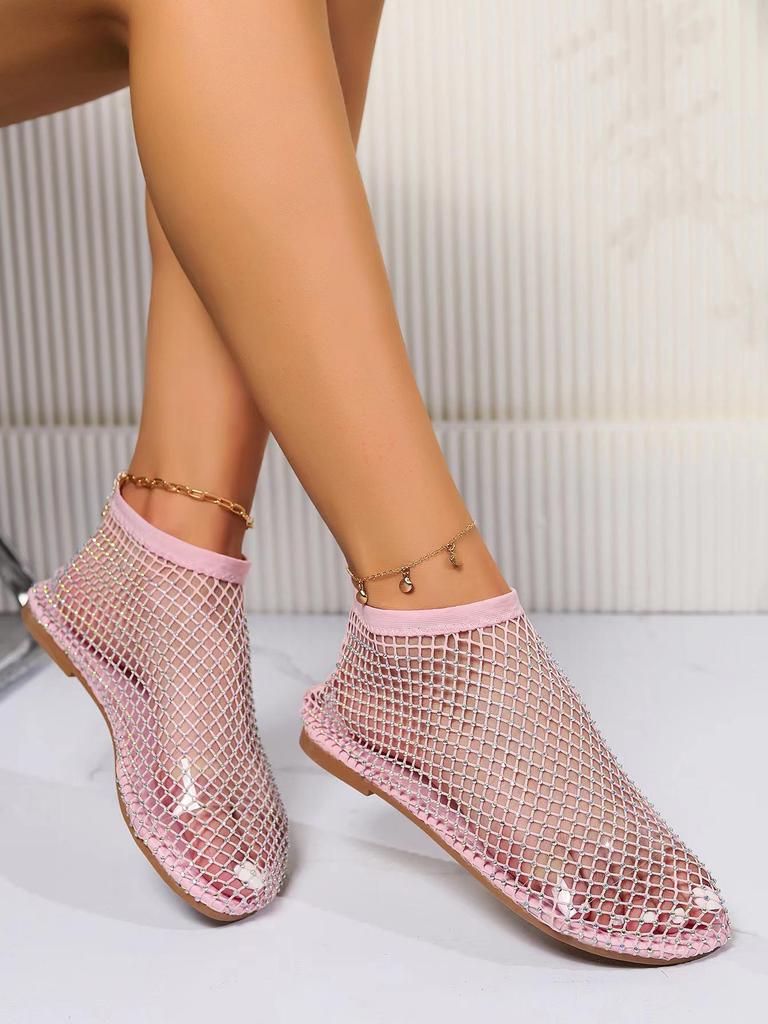 Летние женские босоножки большого размера с круглым носком, ромбовидными вставками и ажурным дизайном 2023 года