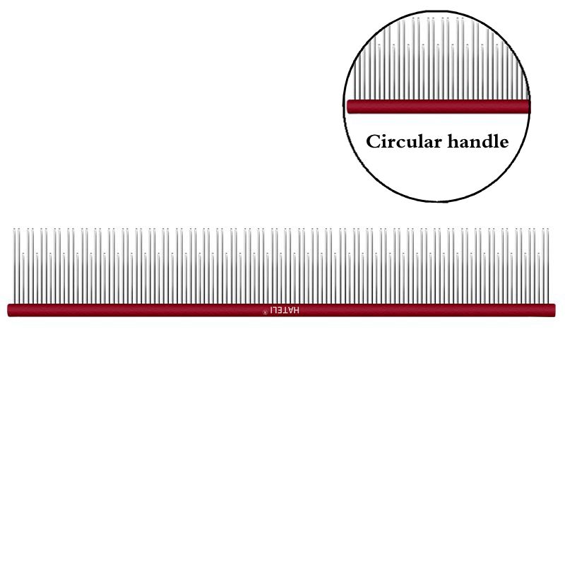 22cm Metal Pet Comb Cat Dog Hair Grooming Stainless Steel Comb Removes Loose Hair Tangles Professional Dog Grooming Supplies