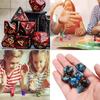 HUIKKJP Polyhedral Dice Set, 21 Dice Sets In 3 Colors, D20, D12, D10, D8, D6, D4, for Mythology Tabletop Role-Playing, Magic, and Card Games