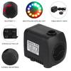 With Power Cord Garden Aquarium Fountain 15 W Water Pump with 12 LED Light EU Plug Waterproof Adjustable Ultra-quiet